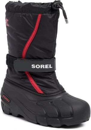 Śniegowce SOREL - Youth Flurry NY1965 Black/Bright Red