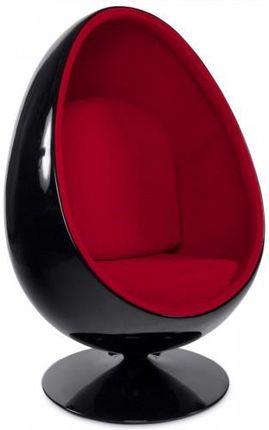 Kokoon Fotel Ovalia Insp. Ovalia Egg Black Red Czarno Czerwony