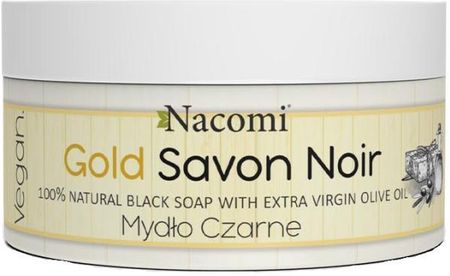 Nacomi 100% Naturalne Mydło Czarne Z Oliwą Savon Noir Natural Black Soap With Extra Virgin Olive Oil 125 G