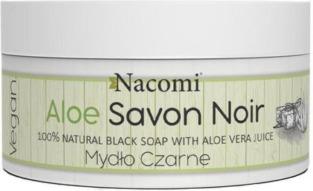 Nacomi 100% Naturalne Mydło Czarne Z Sokiem Z Aloesu Savon Noir Natural Black Soap With Aloe Vera Juice 125 G