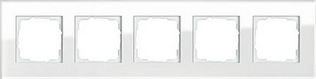 Gira Ramka pięciokrotna Esprit białe szkło 021512