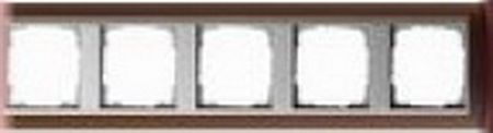 Gira Ramka pięciokrotna aluminiowy Event Opaque mat ciemnobrązowy 021559