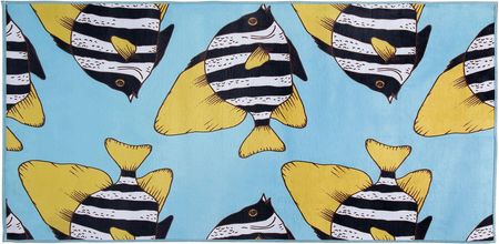Beliani Dywan dziecięcy wielokolorowy prostokątny 140 x 80 cm żółte rybki Fizme