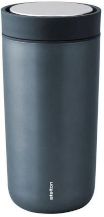 Stelton Stalowy Kubek Termiczny To Go Click 0,4L Niebieski Metallic 68018