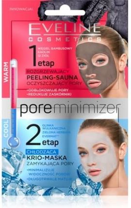 Eveline Pore Minimizer peeling sauna + maska chłodząca 2x5ml