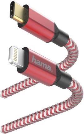Hama Reflected USB-C - Lightning 1,5m czerwony (183310)
