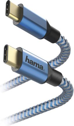Hama Reflected USB-C - USB-C 1,5m niebieski (183288)