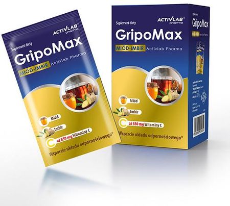 Unipro  Gripomax Imbir + Miód 10Sasz