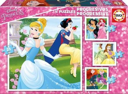 Educa Puzzle Progresywne 4w1 Księżniczki Disneya