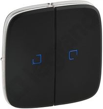 Zdjęcie Legrand Valena Allure - Klawisz Podwójny Podświetlany Czarny 755228 - Sokółka