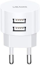 Zdjęcie Usams Ładowarka sieciowa 2xUSB T20 2,1A round biały/white Fast Charging CC80TC01 (US-CC080) - Biłgoraj