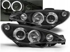Zdjęcie Depo Reflektory Lampy Peugeot 206 1998-02 Ringi Czarne Lppe02 - Strzelce Opolskie