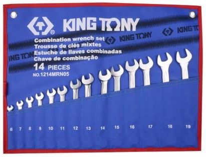King Tony Zestaw Kluczy Płasko-Oczkowych 14el 6-19Mm (1214MRN05)