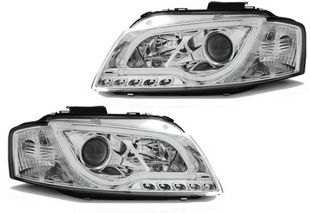 Depo Reflektory Lampy Audi A3 8P 2003-08 Led Tube Chrom Lpau97