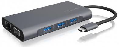 Icy Box USB-C-USB HDMI VGA RJ-45 PD 100W (IBDK4040CPD)