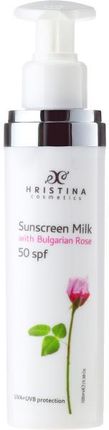Hristina Cosmetics Mleczko Przeciwsłoneczne Spf 50 Róża Bułgarska Bulgarian Rose Sunscreen Milk Spf 50 100 Ml