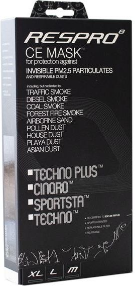 RESPRO MASKA ANTYSMOGOWA SPORTSTA CE BLACK - zdjęcie 2 RESPRO MASKA ANTYSMOGOWA SPORTSTA CE BLACK