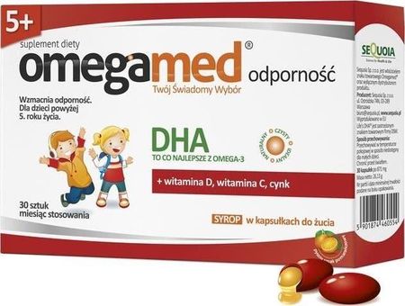 Omegamed Odporność 5+ Syrop w kapsułkach 30 kaps