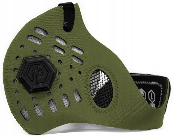 DRAGON MASKA ANTYSMOGOWA SPORT II ARMY GREEN S - zdjęcie 2 DRAGON MASKA ANTYSMOGOWA SPORT II ARMY GREEN S