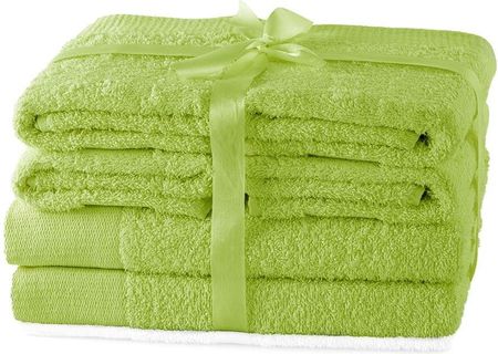 Zestaw Ręcznik bawełniany jasnozielony 2*70x140+4*