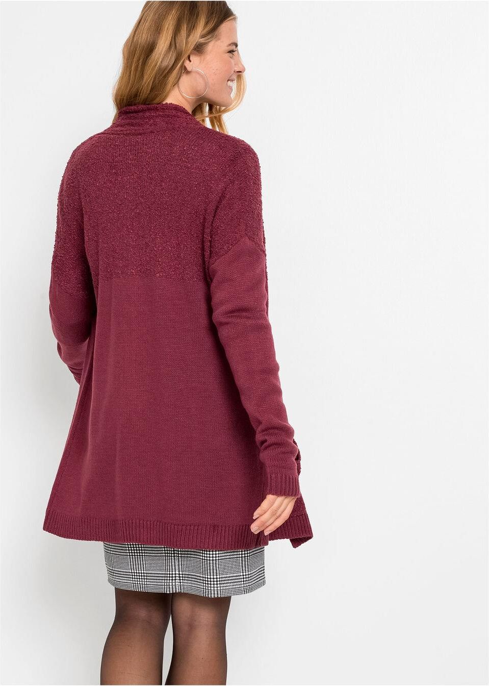 bonprix Sweter bez zapięcia z kieszeniami, długi rękaw bonprix Sweter bez zapięcia z kieszeniami, długi rękaw