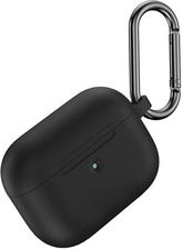 Alogy Etui na słuchawki silikonowe do Apple AirPods Pro czarne - Czarny