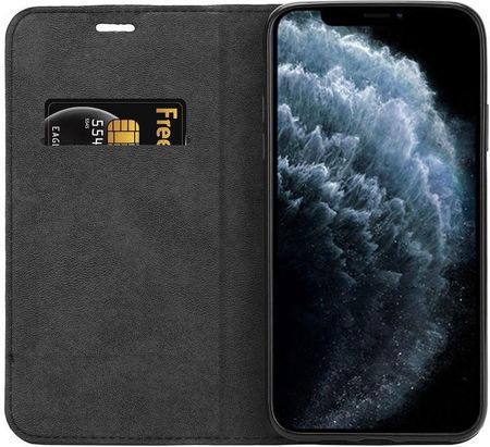 Crong Folio Case Etui iPhone 11 z klapką na magnes Czarny (CRG-FLC-IP11-BLK)