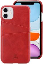 Crong Neat Cover Etui iPhone 11 Pro z kieszeniami Czerwony (CRG-NTC-IPH11P-RED)