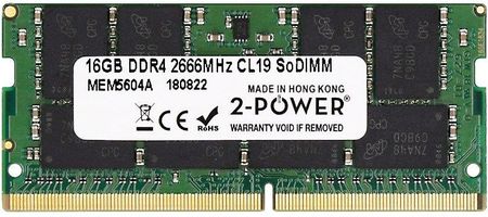 2-POWER Pamięć RAM 1x 16GB SO-DIMM DDR4 2666MHz PC4-21300 | MEM5604A