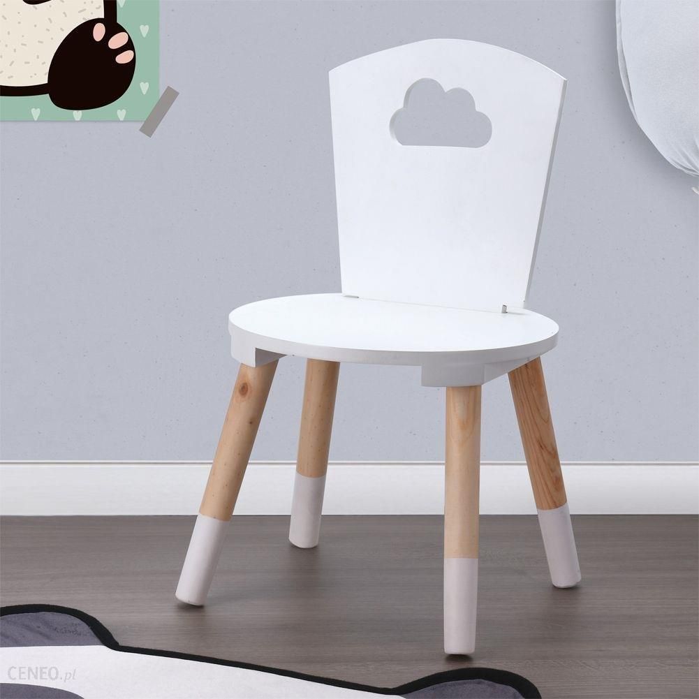 Krzesło dla dzieci, drewniane, białe