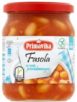 Primavika Fasola W Sosie Pomidorowym 0.44Kg