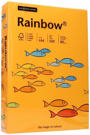 Papier ksero A4 80g jasnopomarańczowy Rainbow 22