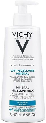 Vichy Pureté Thermale mineralne mleczko micelarne do skóry suchej 400 ml