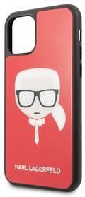 Obudowa dla telefonów komórkowych Karl Lagerfeld Dle Layers Glitter pro Apple iPhone 11 Pro (KLHCN58DLHRE) Czerwony