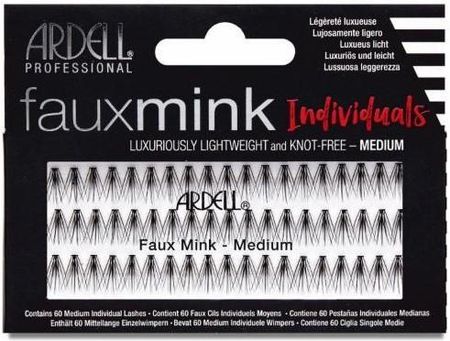 Ardell Faux Mink Individuals Knot Free Sztuczne Rzęsy Medium Black 56szt