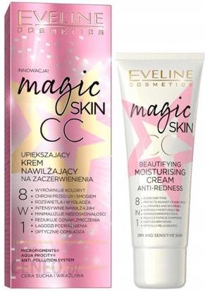  Eveline Krem Magic Skin Cc 8W1 Nawilżający Krem Maskujący Zaczerwienienia 50Ml