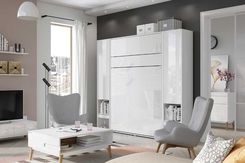 Zdjęcie Lenart Półkotapczan pionowy Bed Concept BC-12 Biały połysk 160x200 cm - Gniewkowo