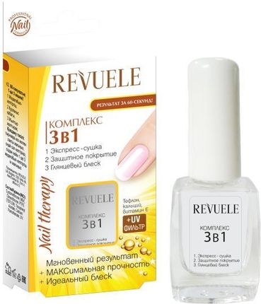 Revuele Nail Therapy Top Przyśpieszający Wysychanie Lakieru 3w1 10ml