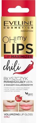 Eveline Cosmetics Oh! My Lips Lip Maximizer Chili Błyszczyk Powiększający Usta Z Kwasem Hialuronowym Chili 4,5ml