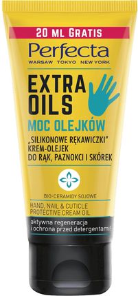 Perfecta Extra Oils "Silikonowe rękawiczki" krem-olejek do rąk, paznokci i skórek 80ml
