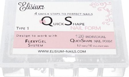 ELISIUM Quick Shape Nail Form Type1 formy do przedłużania paznokci 120szt