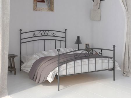 Łóżko Metalowe Do Sypialni 90X200 cm Wzór 36 + Stelaż