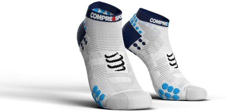 Compressport Compressport Racing Socks V3.0 Run Lo Krótkie Biało Niebieski