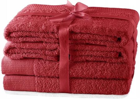 Zestaw Ręcznik bawełniany ciemnoczerwony 2*70x140+