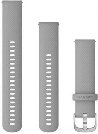 Garmin Silikonowy pasek Vivomove 3/Venu/Vivomove Style (20mm) jasnoszary ze srebrnym zapięciem [0101292400]