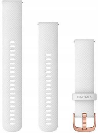 Garmin Silikonowy pasek Vivomove 3/Venu/Vivomove Style (20mm) biały różowo-złotym zapięciem [0101292410]