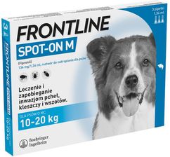 Zdjęcie Frontline Spot On M dla psów od 10 do 20kg 3 szt - Jedwabne
