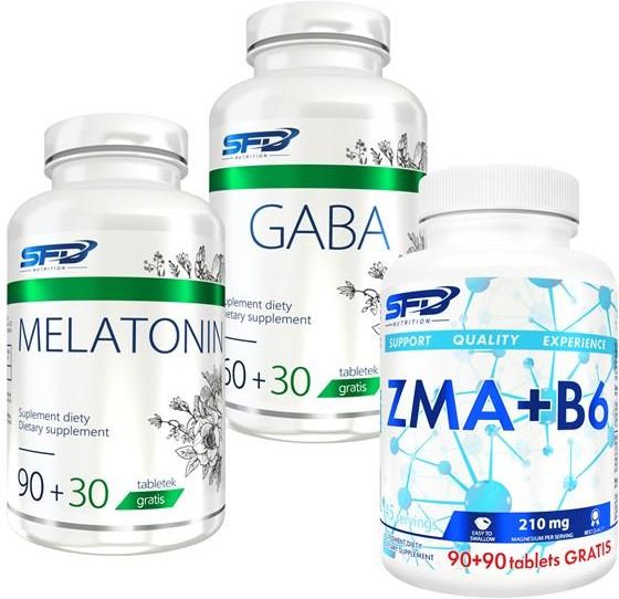 Sfd Nutrition Gaba 90Tab + Melatonin 120Tab + Zma+B6 180Tab Opinie i