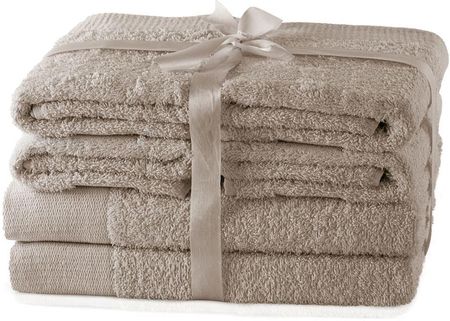 Zestaw Ręcznik bawełniany beżowy 2*70x140+4*50x100