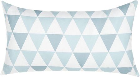 Beliani Ogrodowa poduszka dekoracyjna niebieska 40 x 70 cm z wypełnieniem geometryczny wzór